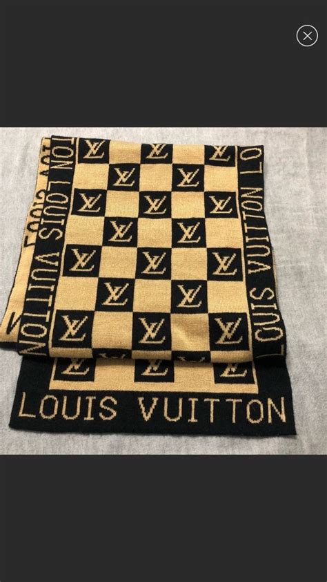 louis vuitton scarf colors|Louis Vuitton checkered scarf.